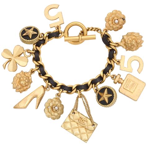 vintage chanel charm bracelet.